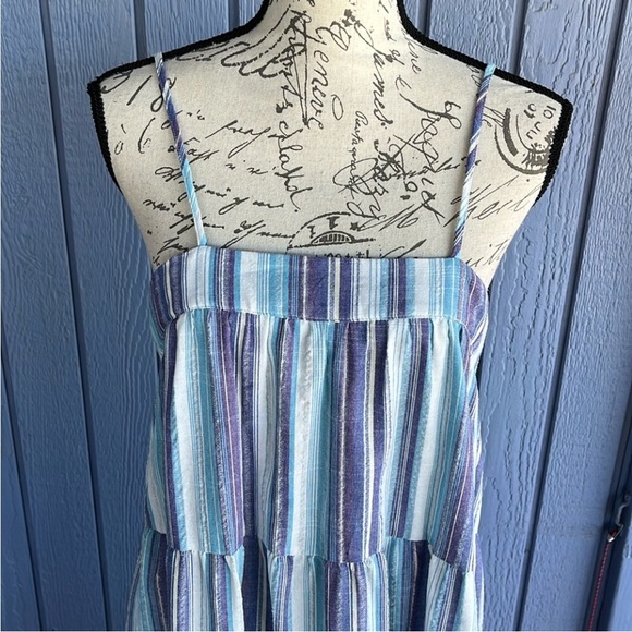 SHEIN Summer Maxi Dress with Straps Stripped 
Size Medium 

Side Zipper - Picture 5 of 10